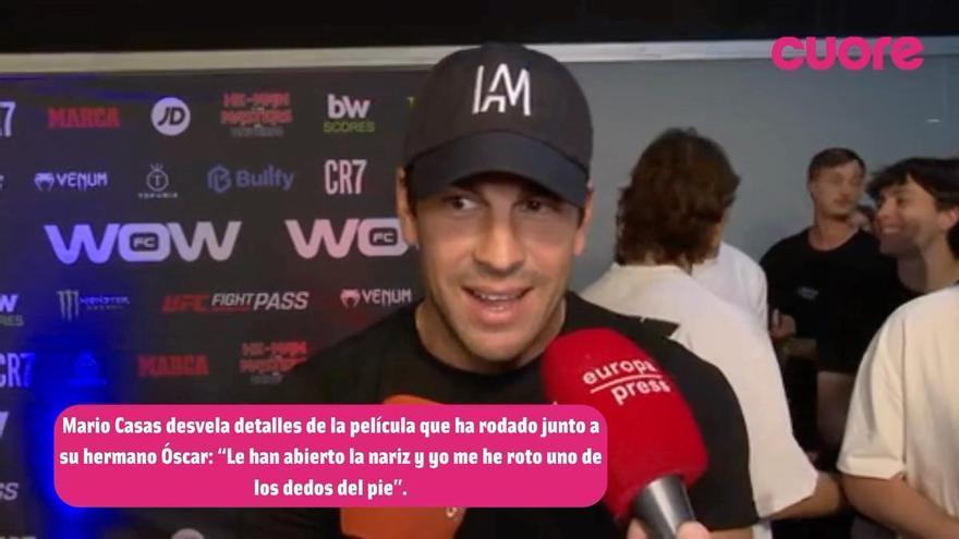 Mario Casas, sobre los incidentes en la película que acaba de dirigir: "A mi hermano le han roto la nariz"