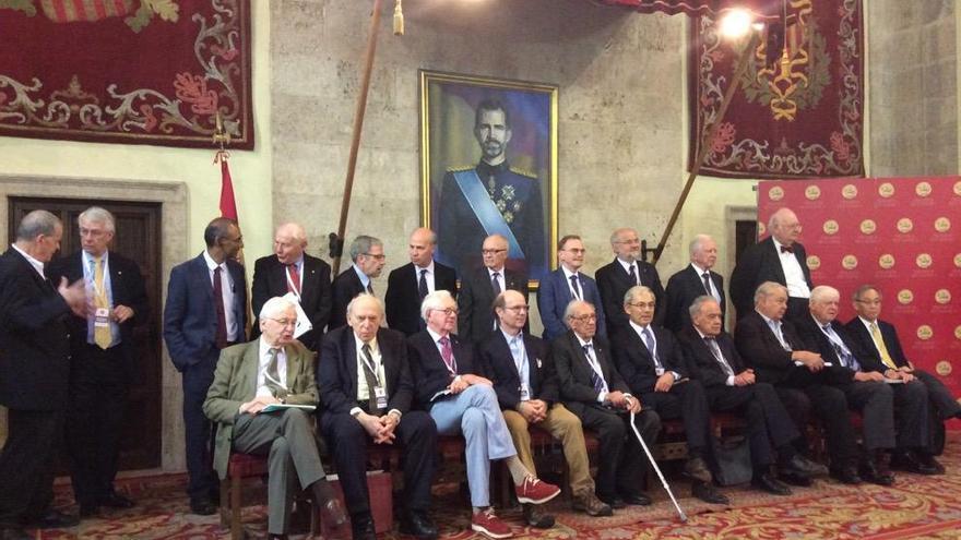 Los 23 nobel de los Jaime I en el Salón del Trono del antiguo convento de Santo Domingo.