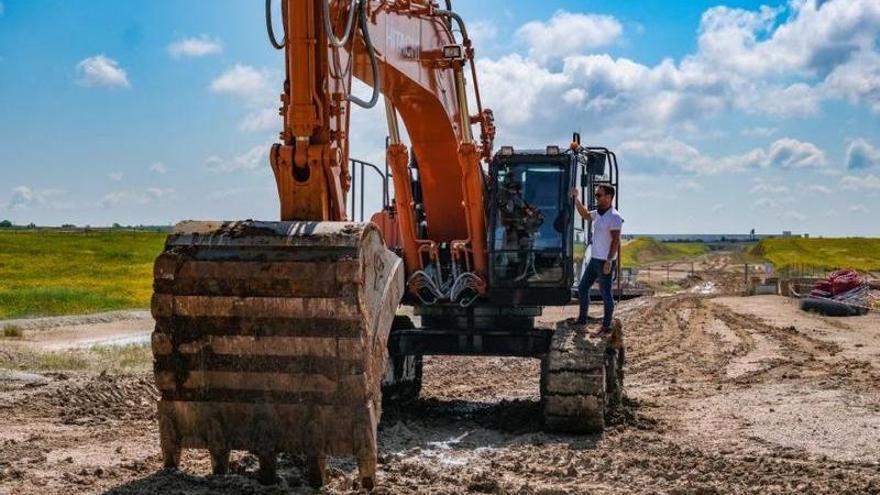 Estado de las obras de la terminal en la Plataforma Logística, el viernes.