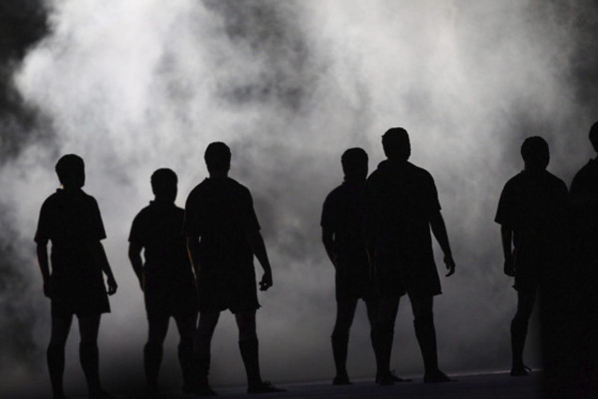 Diversos jugadors en escena durant la cerimònia inaugural del Campionat del món de Rugbi, on competeixen 20 seleccions des d’avui a Auckland (Nova Zelanda).