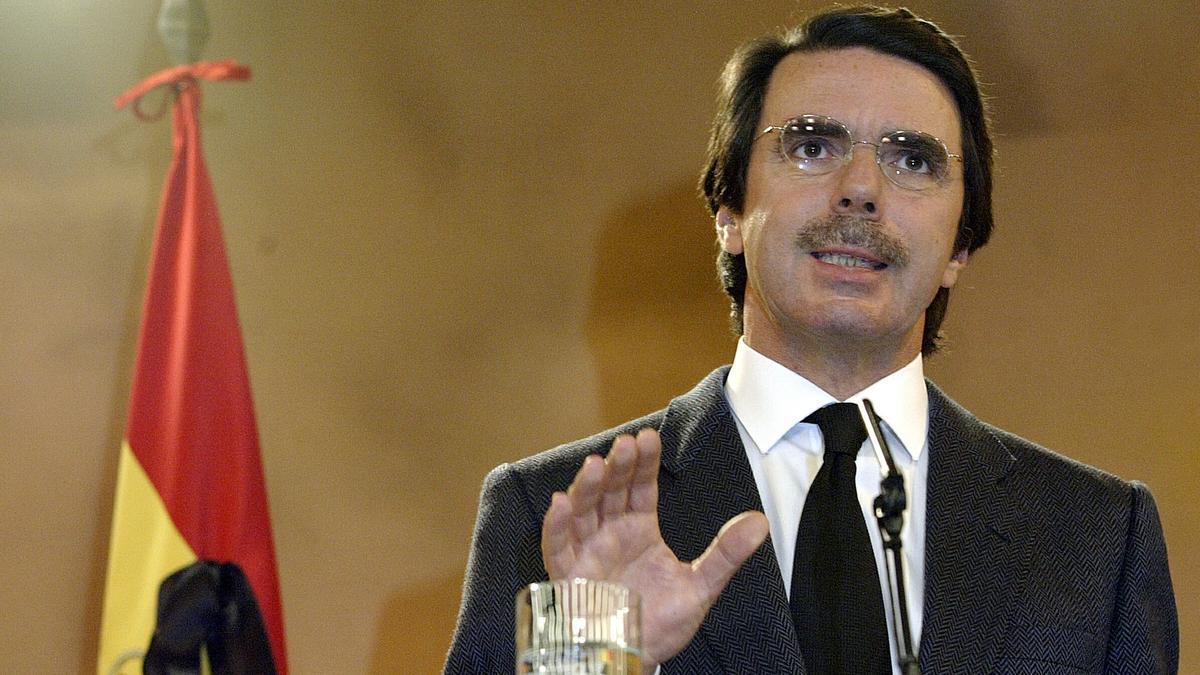 José María Aznar, durante su comparecencia del 11 de marzo de 2004.