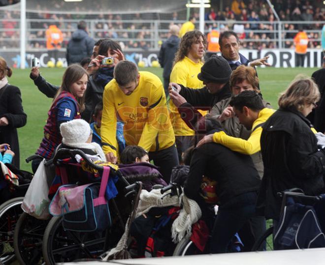 Puertas abiertas en el entrenamiento del Barça en el Miniestadi