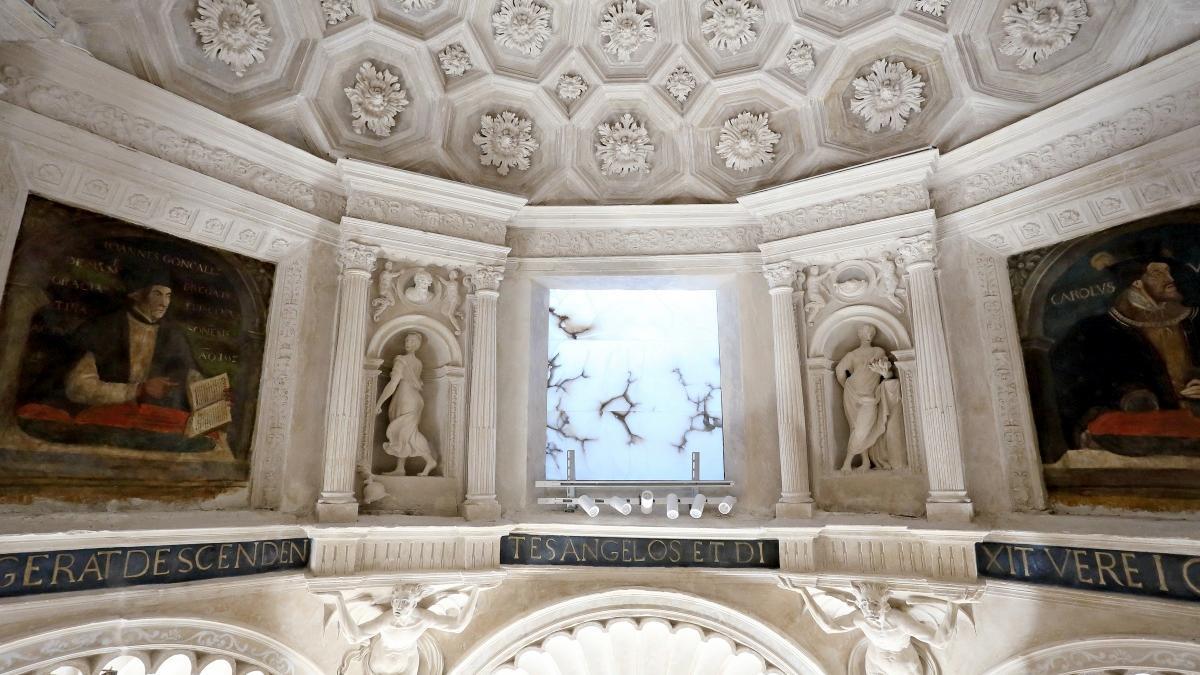 La cúpula del Palacio Episcopal de Tarazona restaurada.