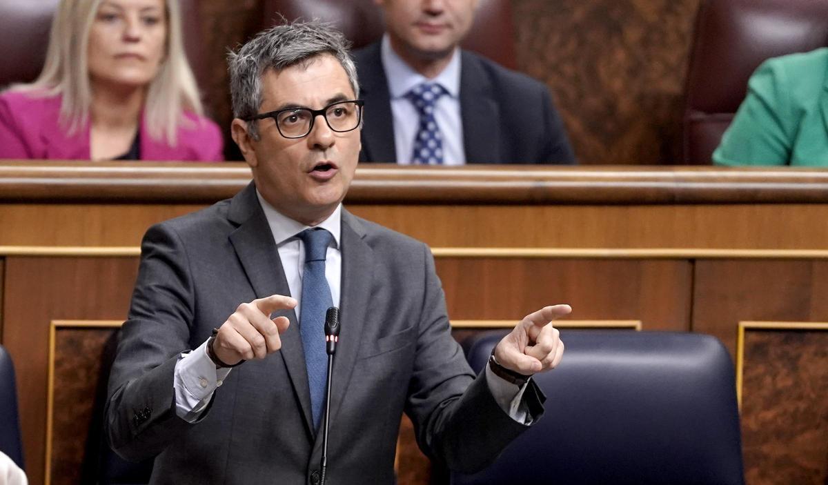 Félix Bolaños. Sesión de control al Gobierno en el Congreso de los Diputados.