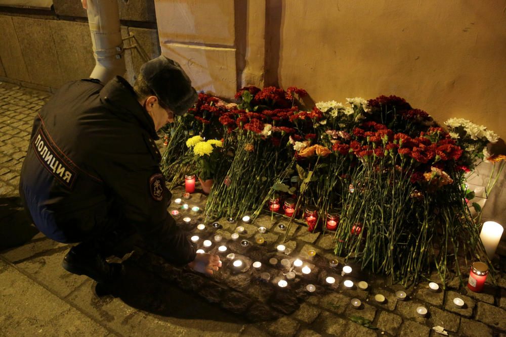 Homenaje a las víctimas de San Petersburgo