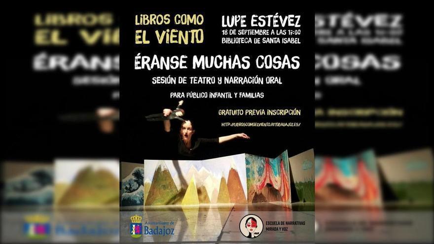 Cuentacuentos, magia, teatro y talleres gratuitos: regresa 'Libros como el viento' a las bibliotecas municipales de Badajoz