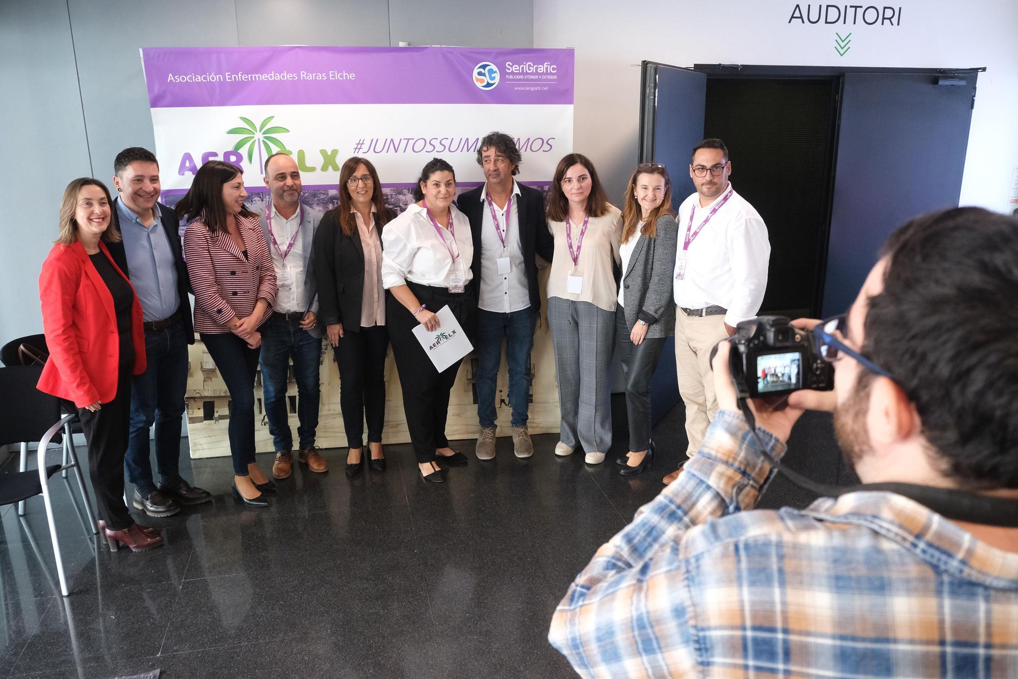 Algunos de los participantes en las jornadas de enfermedades raras en el Centro de Congresos de Elche.