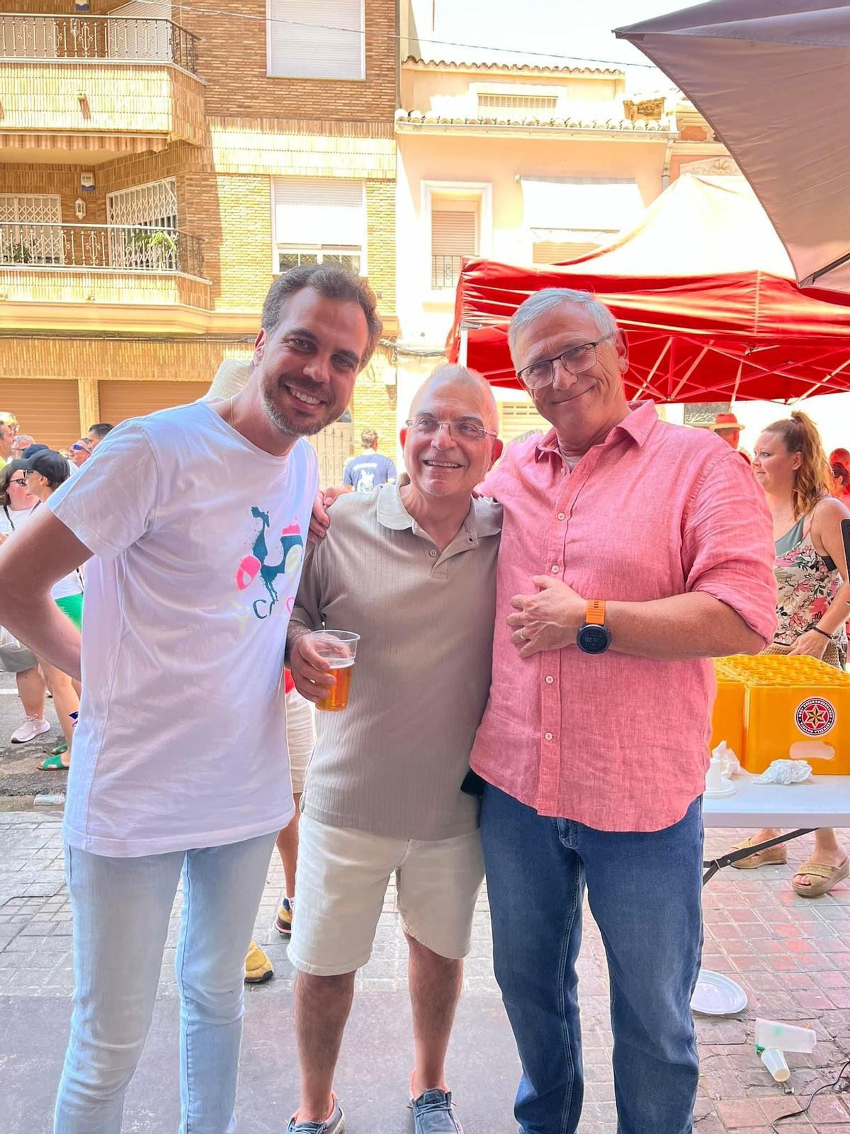 Guillermo Alonso, Pascual Martínez (PSOE) y Pepe Maroto