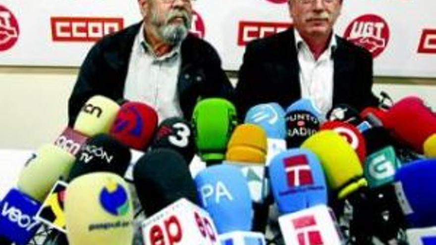 CCOO y UGT hacen responsable a Zapatero si se convoca huelga