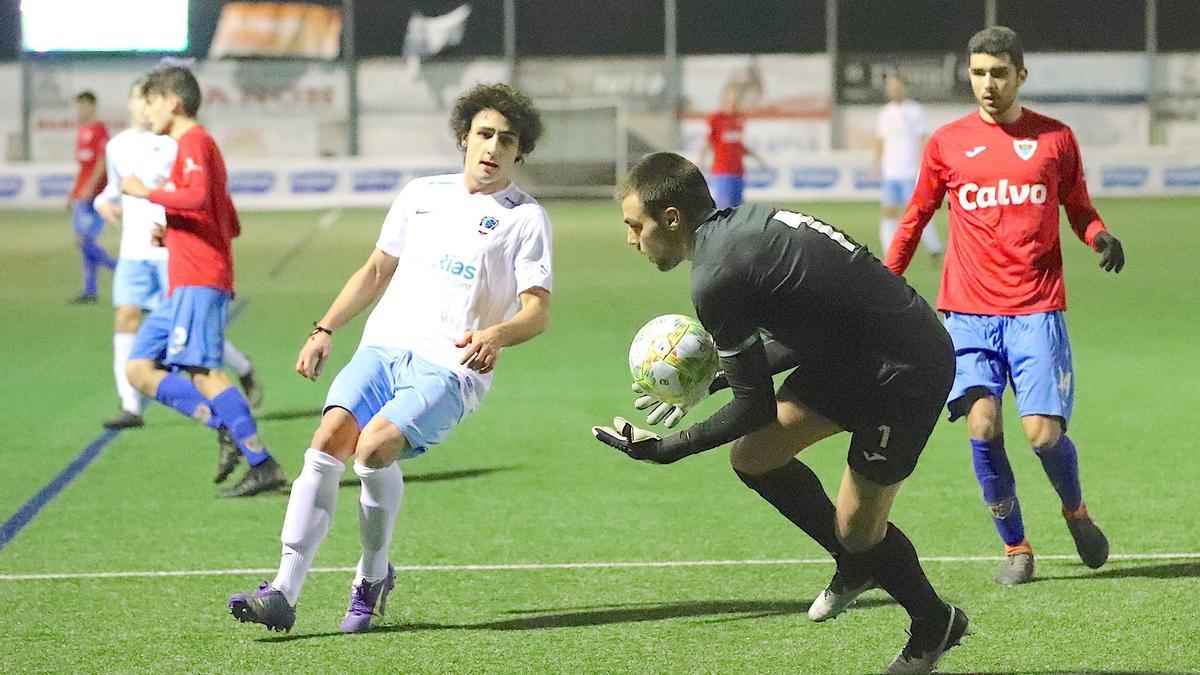 Iker Hurtado en un partido con la selección gallega.