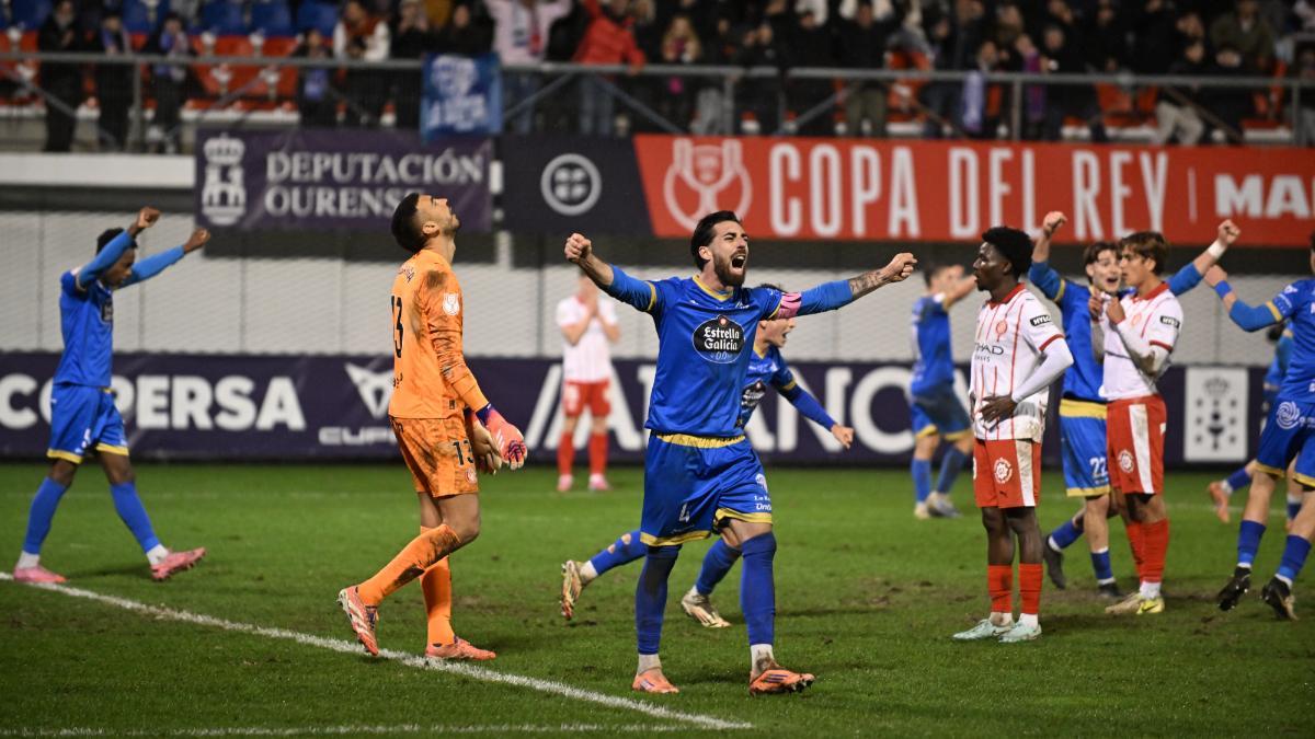 El Ourense, uno de los 'matagigantes' de la presente edición de la Copa del Rey al eliminar a Real Oviedo y Girona