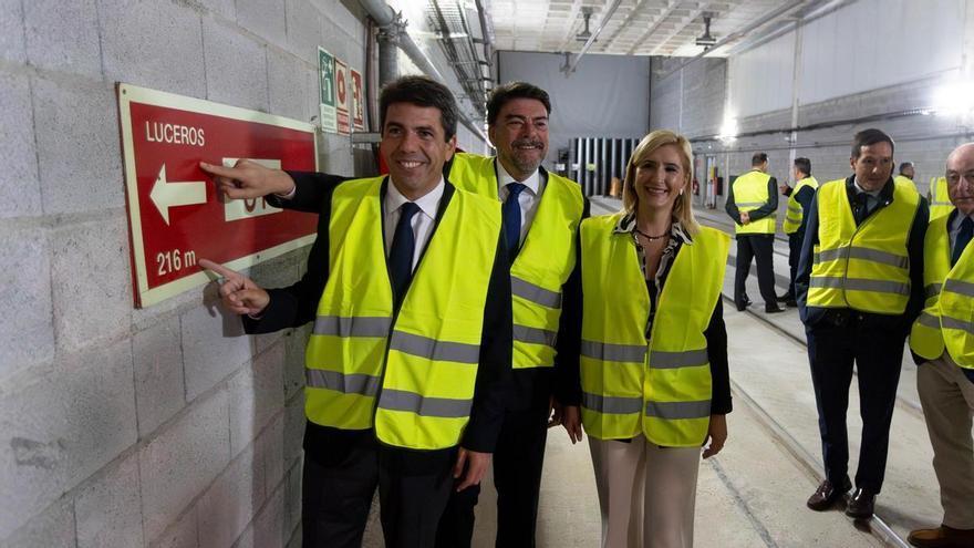 Barcala celebra los avances de la estación central del TRAM en Alicante