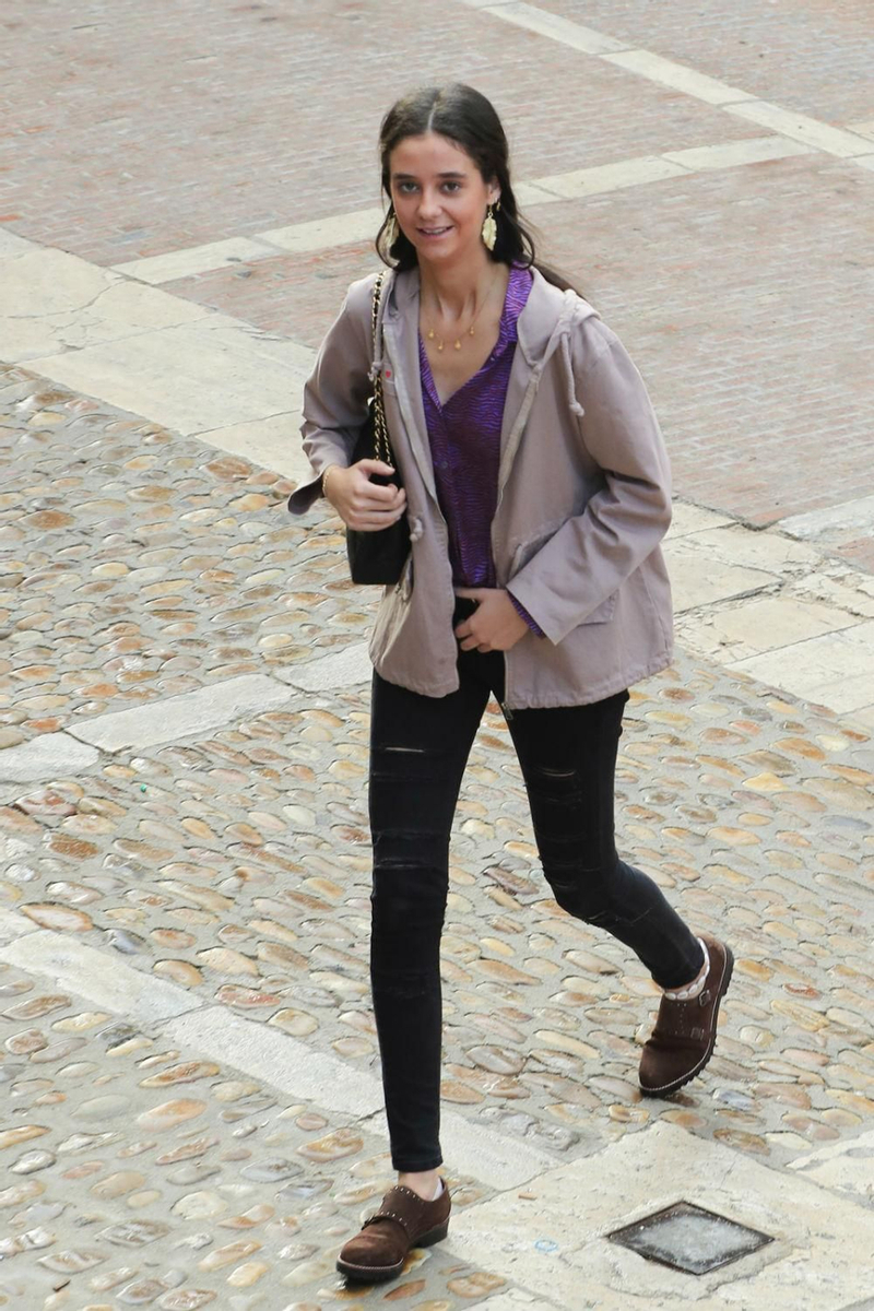 Victoria Federica a su llegada a una corrida de toros en Chinchón