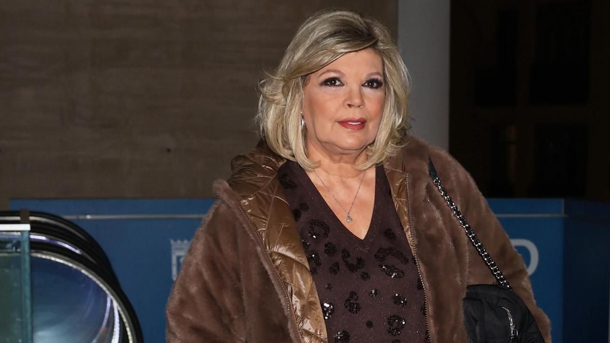 Terelu Campos acude a la cena de navidad que organiza la productora de televisión 'Mandarina'