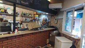 El bar Los Cazadores después del destrozo