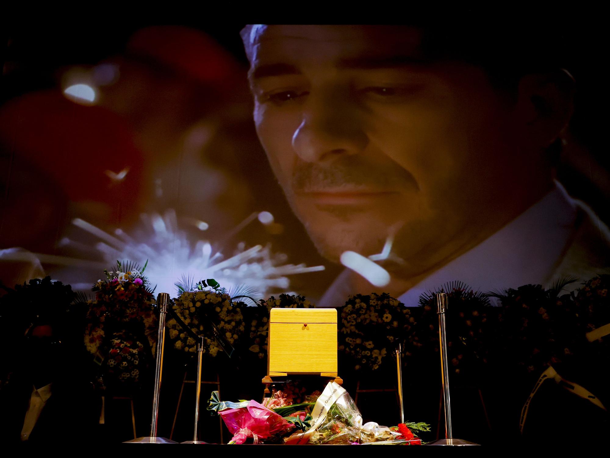 Capilla ardiente del actor Juan Diego en el Teatro Español