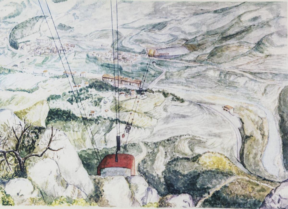 Il·lustració inclosa en l'estudi de nou funicular aeri de l'any 1988