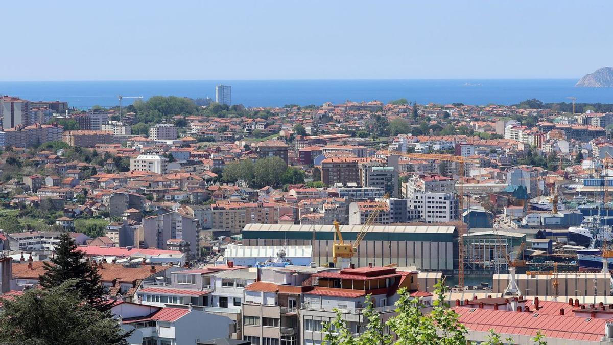 Vista general de Vigo y de barrios como Navia, Bouzas y Alcabre.
