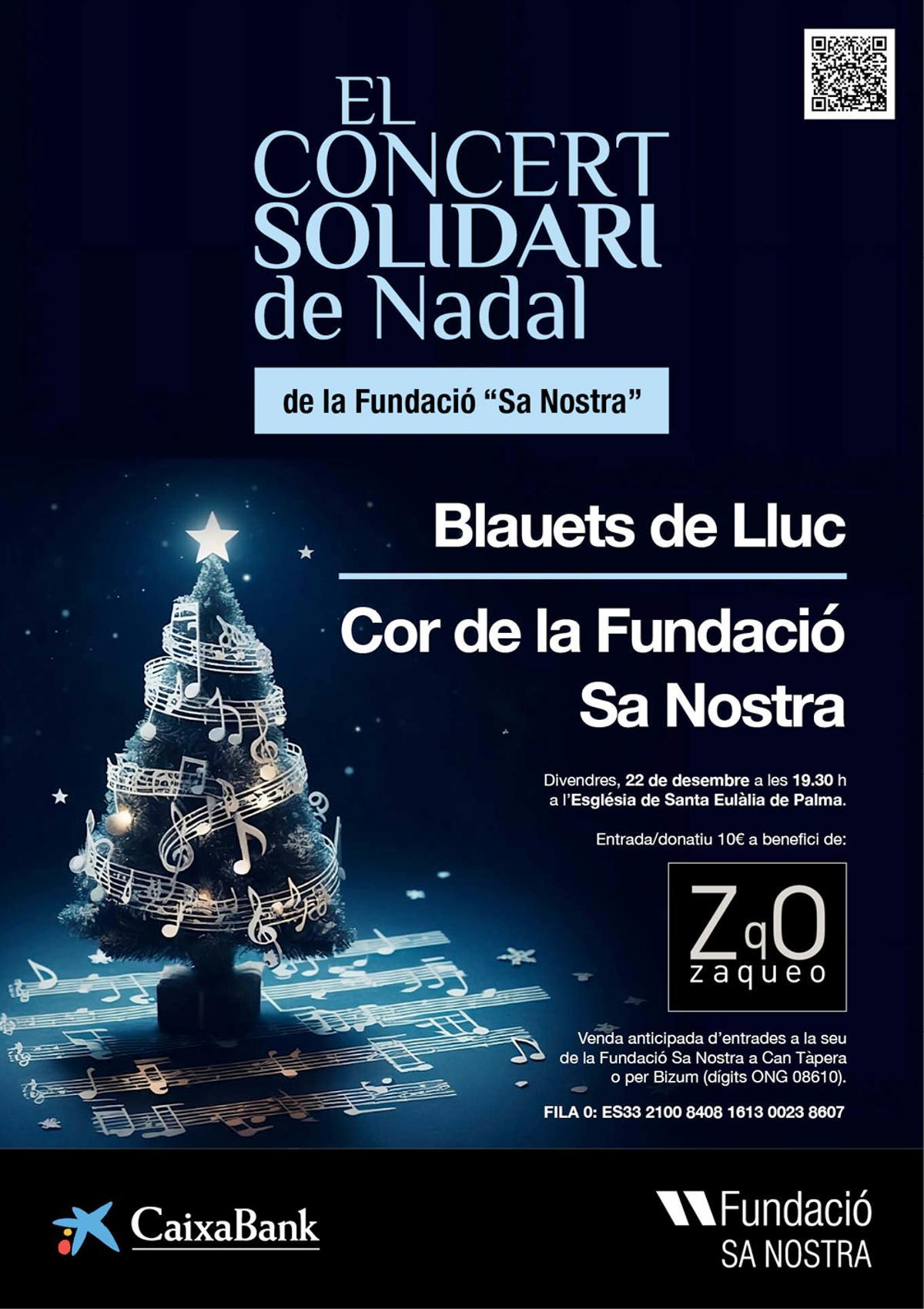 Cartel del concierto solidario.
