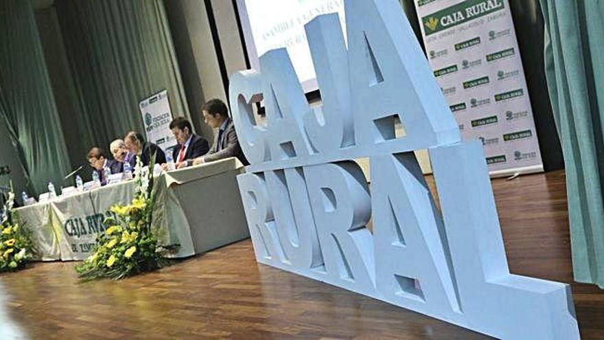 Asamblea general de Caja Rural de Zamora, celebrada ayer en el salón de actos del Colegio Universitario.