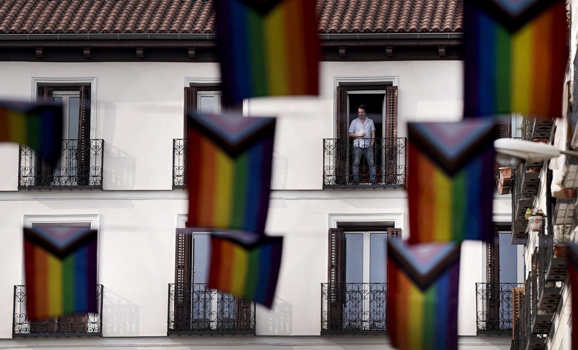 Reivindicación del Orgullo LGTBI en el barrio de Chueca de Madrid