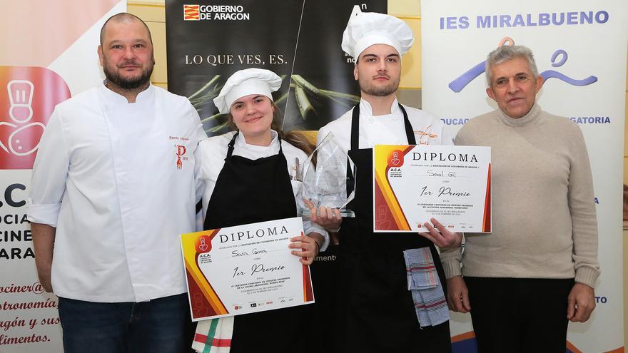 Sara Correa y Saúl Gil, del IES Matarraña, mejores jóvenes promesas de la cocina aragonesa 2024