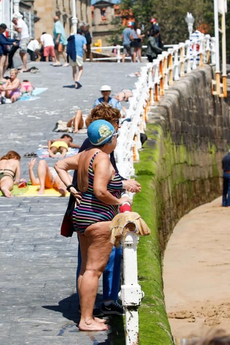 Sol y calor en Gijón