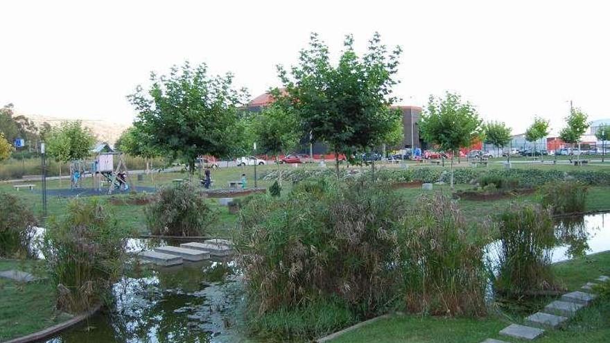 Zona de ocio de Sanguiñeda en la cual se ubicará el parque.