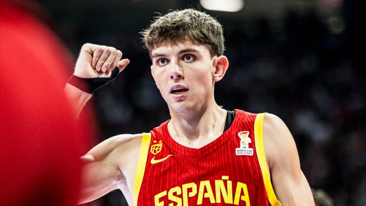 Sergio De Larrea, en un partido con España