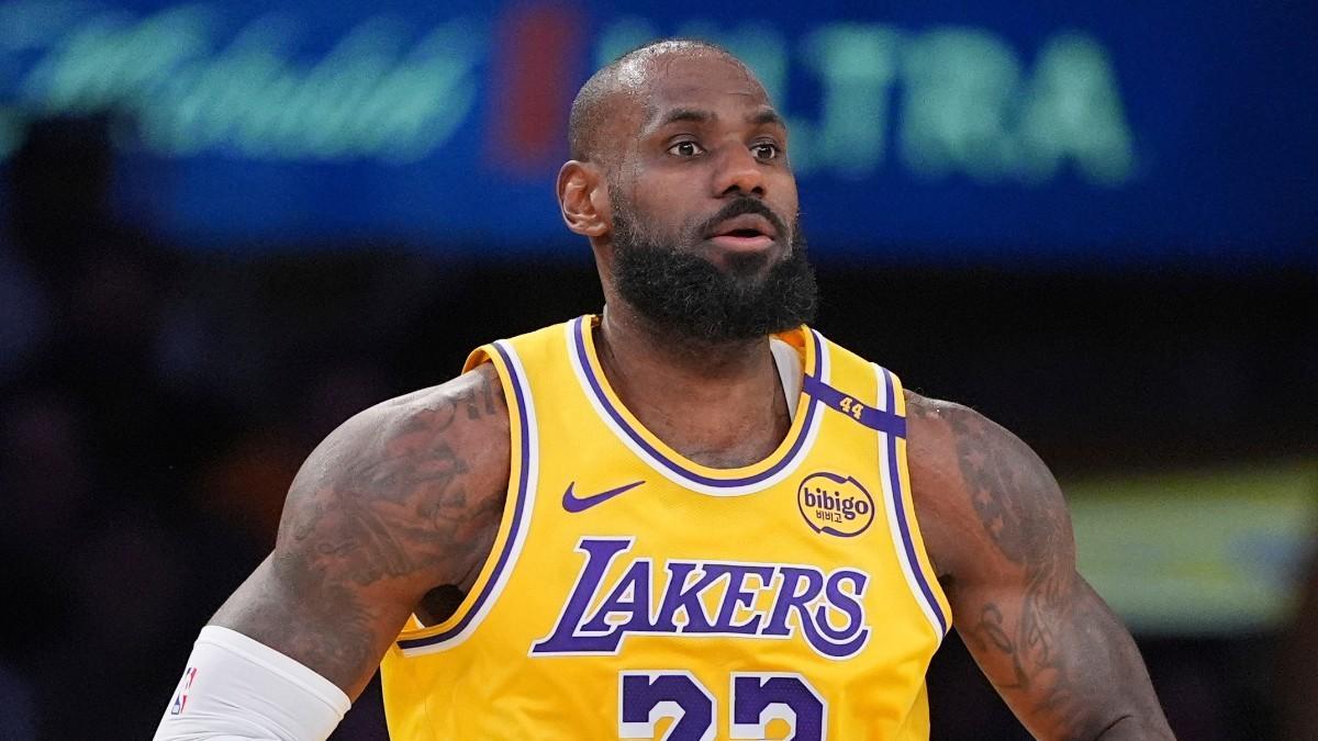 LeBron James, during the playoffs with the Lakers