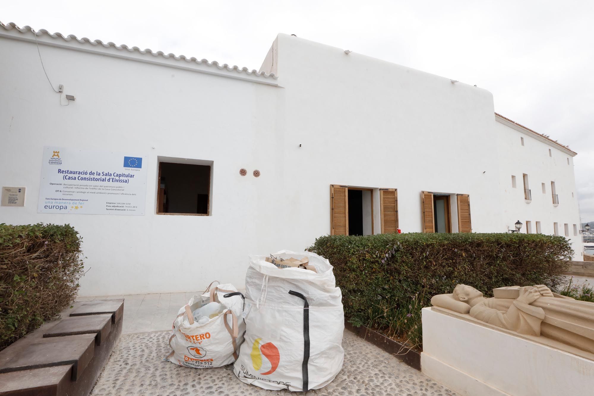 Obras de restauración del Refectorio de Ibiza