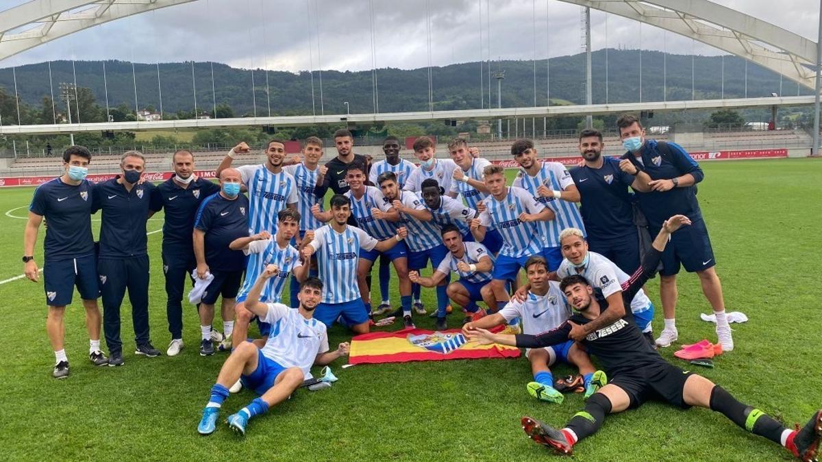 La plantilla del juvenil División de Honor del Málaga CF.