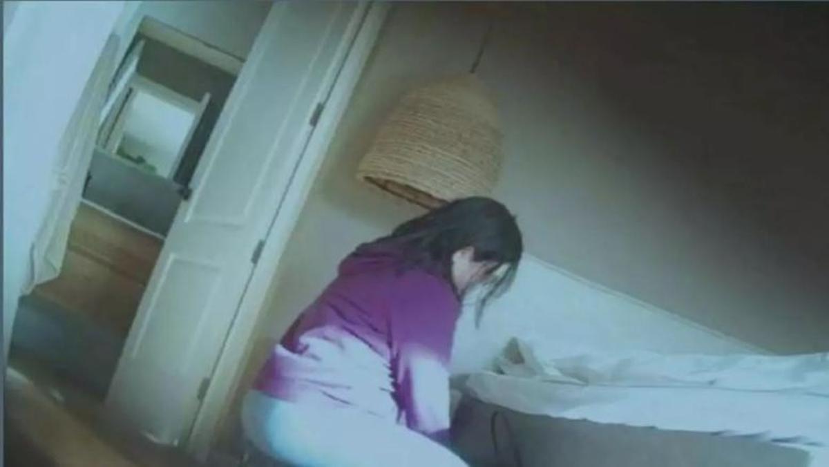 Eine versteckte Kamera filmte die Diebin auf frischer Tat.