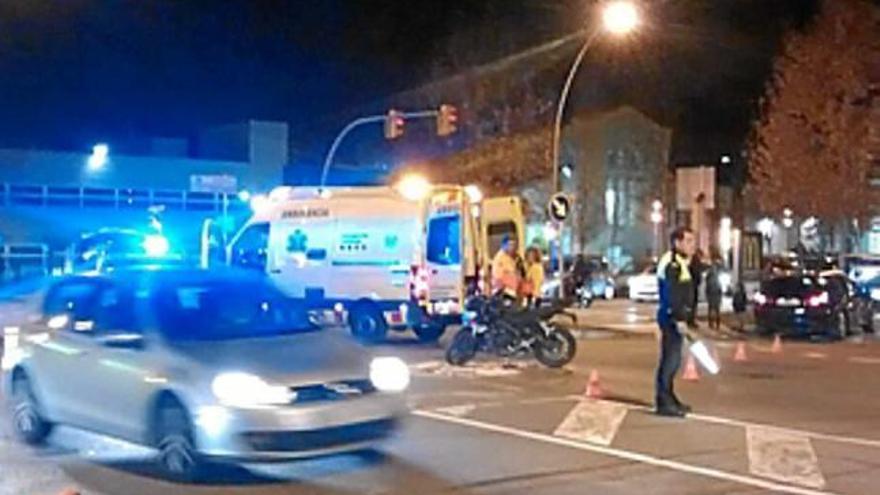 Un motorista lesionat en un accident a Manresa