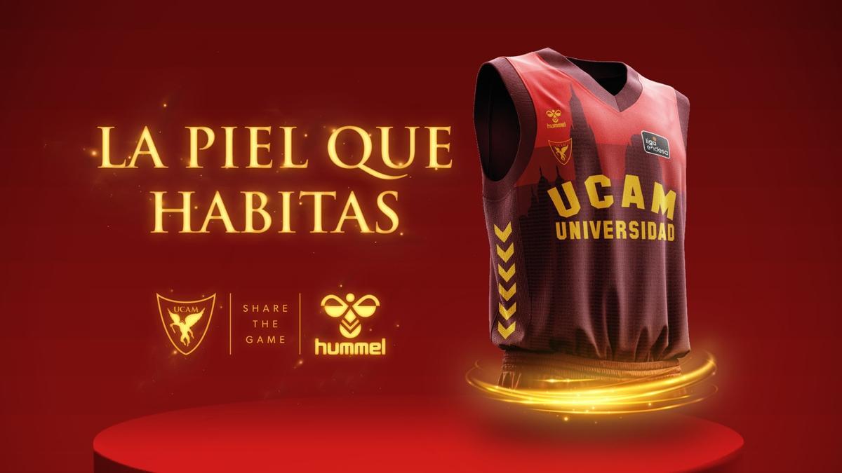 Imagen de la nueva camiseta que lucirá el UCAM Murcia en la ACB a partir de diciembre.