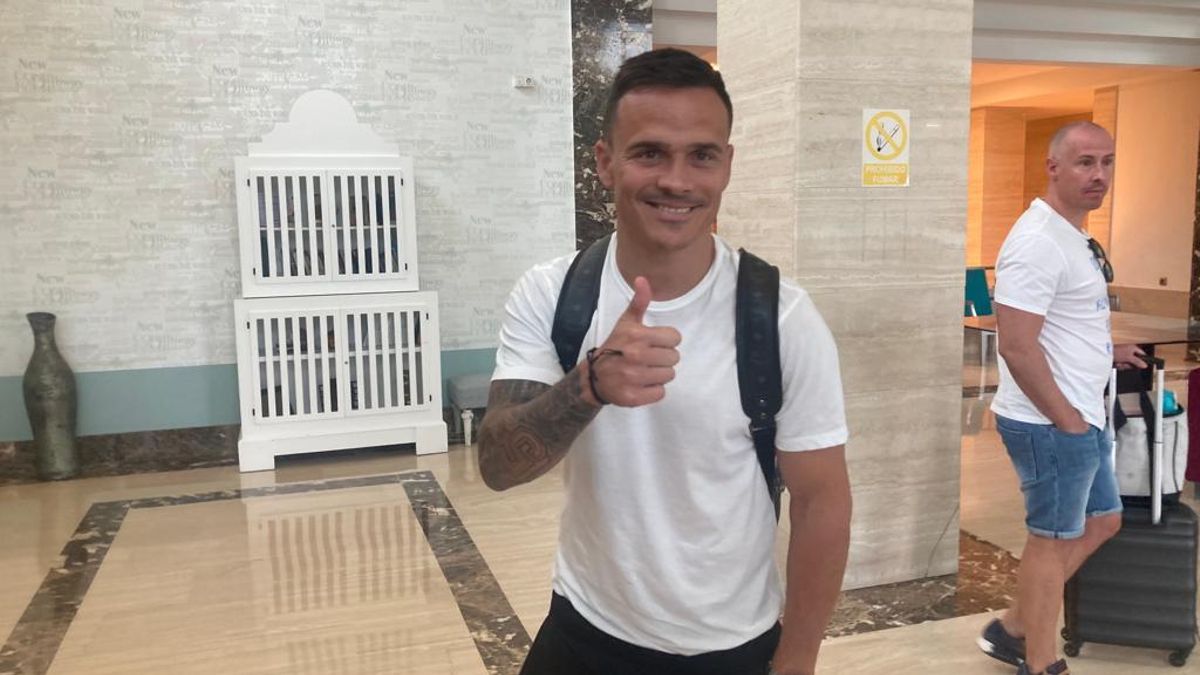 Roque Mesa, esta tarde, en el hotel en el que se hospeda.