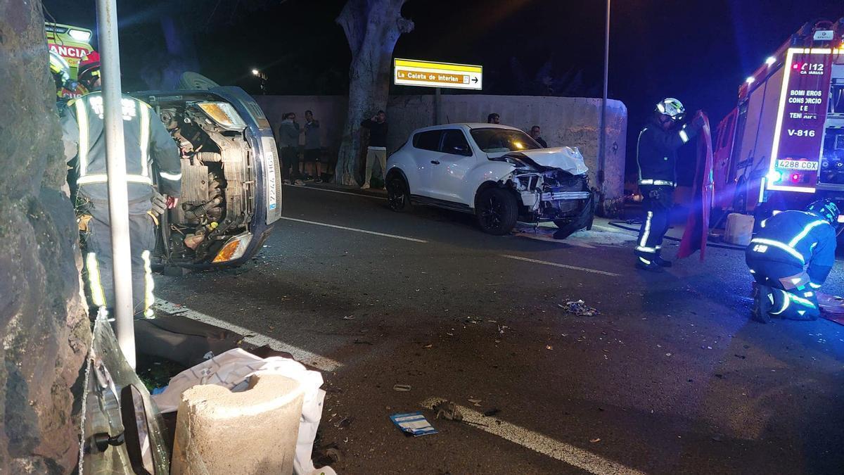 Accidente en el cruce de La Caleta el pasado 29 de diciembre de 2022