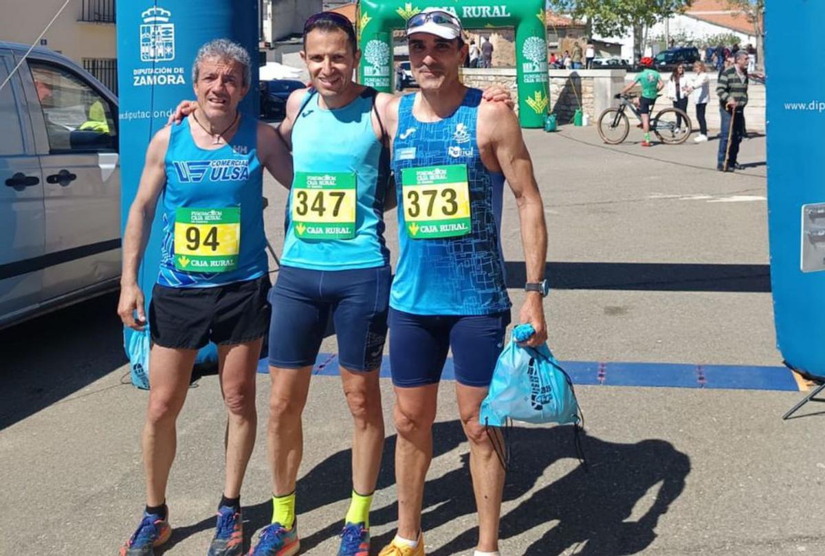 Podio masculino en Almaraz. | CEDIDA