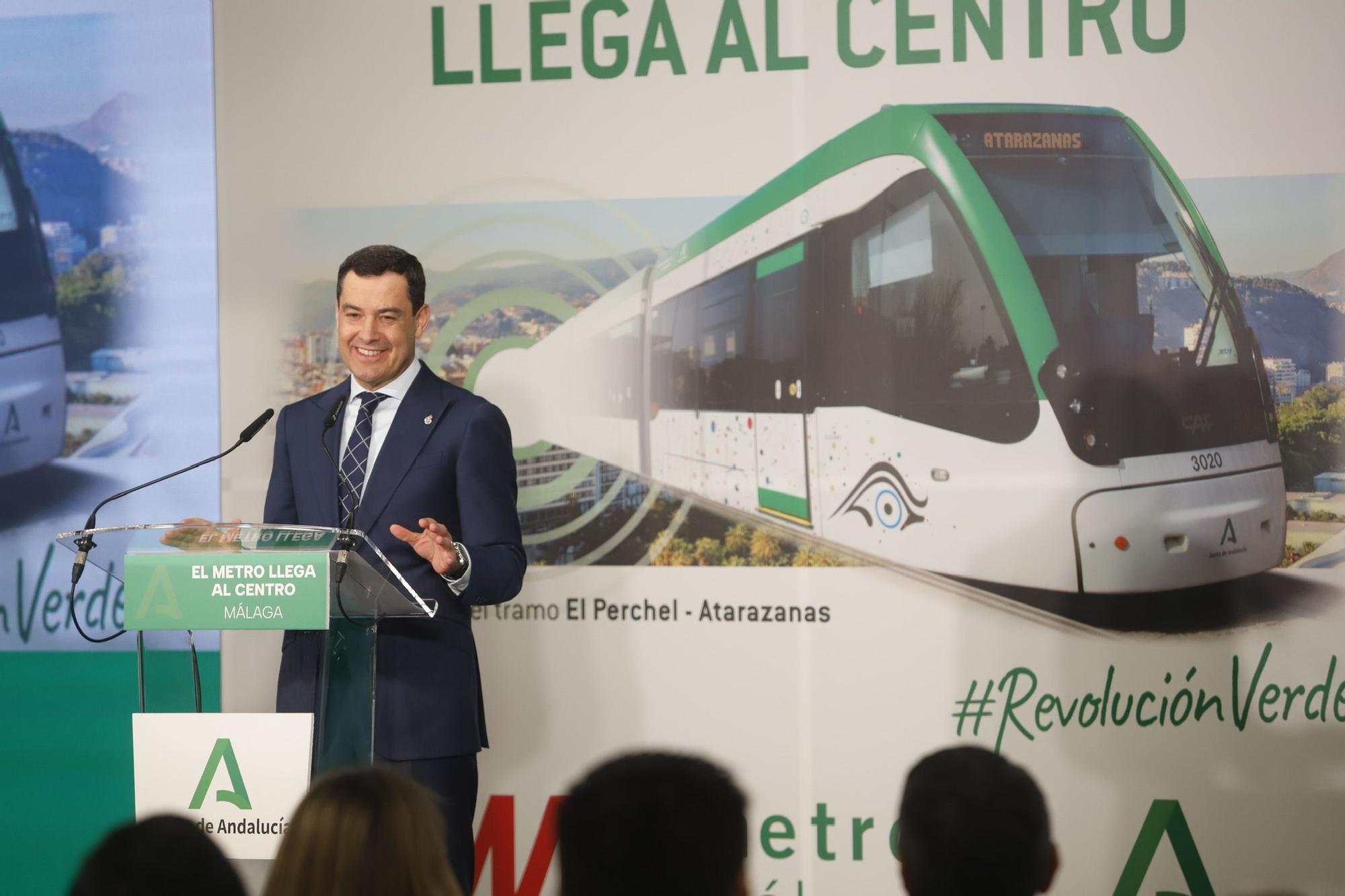 Inauguración de la ampliación del metro de Málaga hasta el Centro