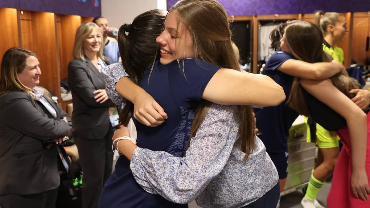 La infanta Sofía felicita a la Selección Española de Fútbol tras su triunfo