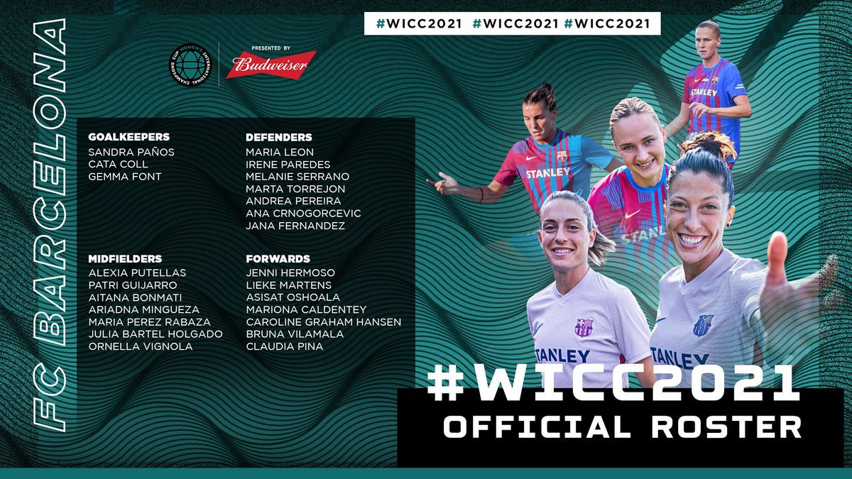 La convocatoria del Barça para la Women's International Champions Cup