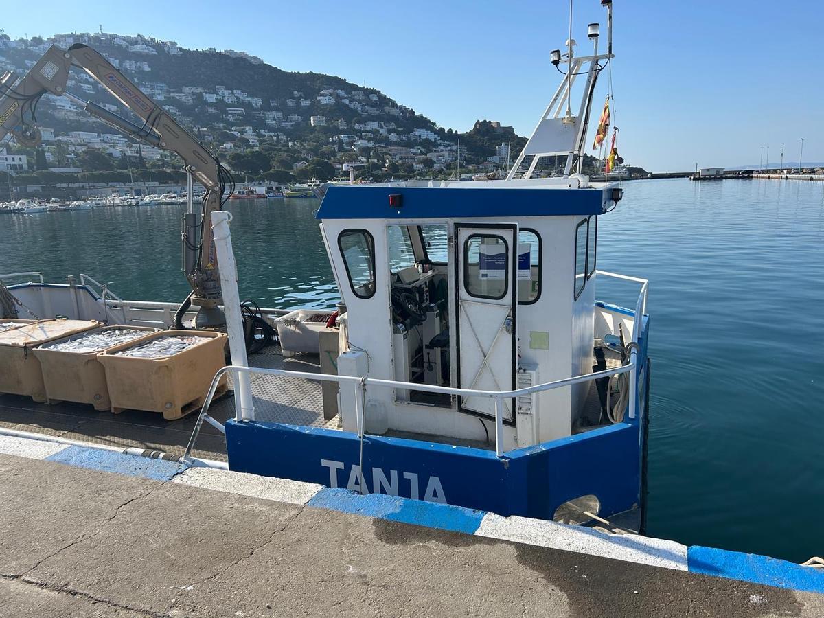 Una barca de pesca al port.