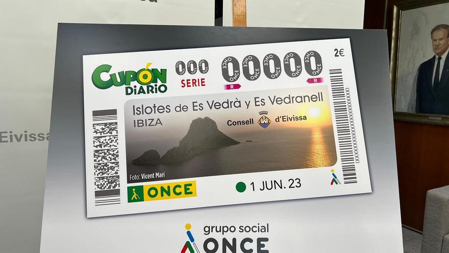 Diez cupones de la ONCE dedicados a Ibiza