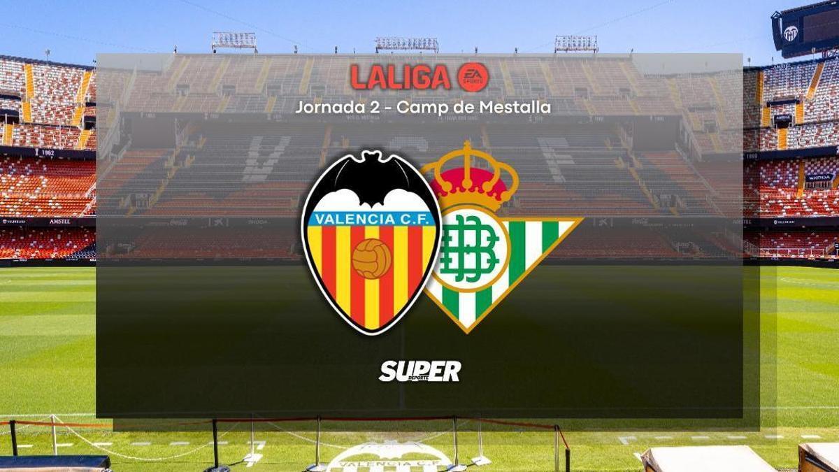 Valencia CF – Real Betis; partido de LaLiga EA Sports, en vivo y en directo online