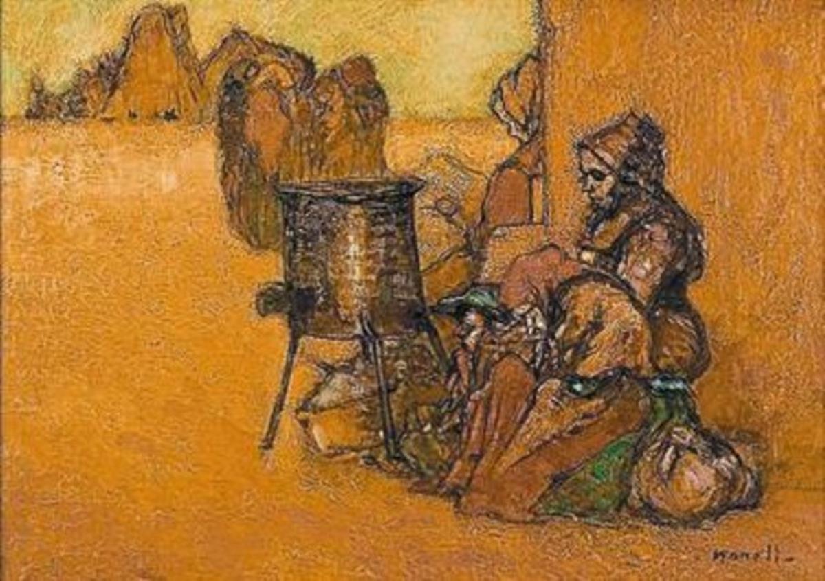 Castanyera, oli sobre tela datat entre 1897 i 1900. Castanyera, oli sobre tela datat entre 1897 i 1900.