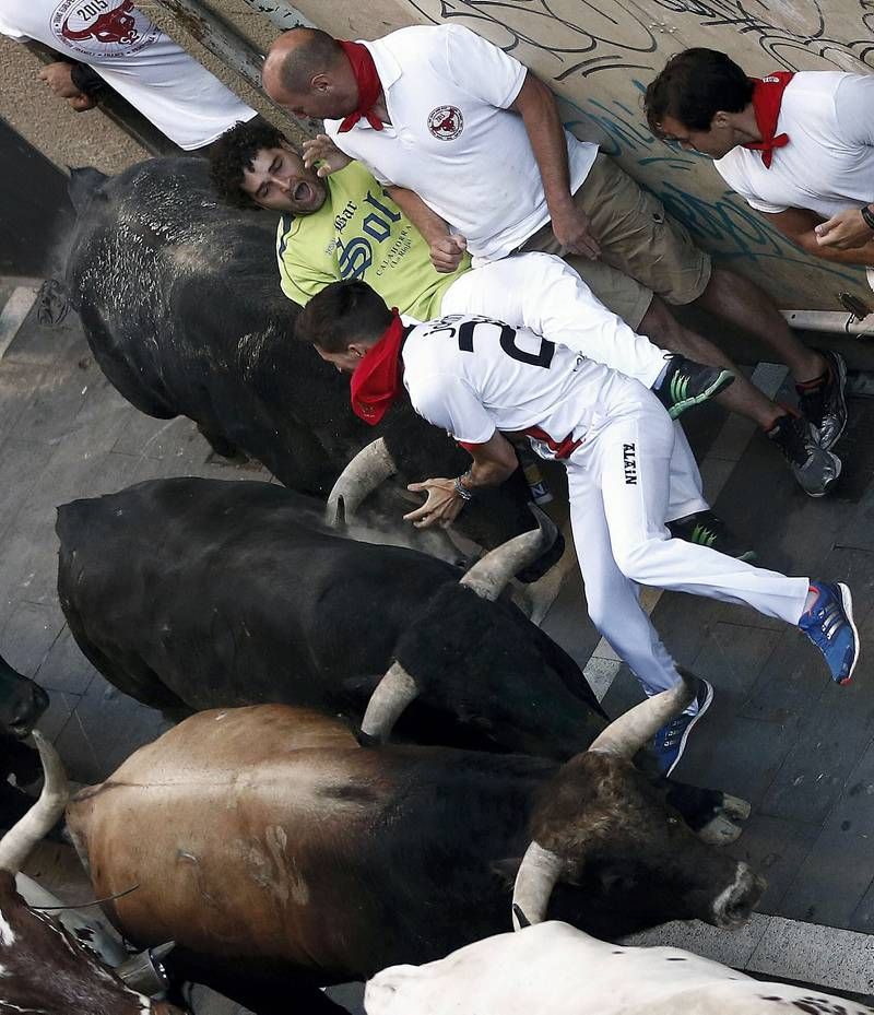 Penúltimo encierro de las fiestas de San Fermín