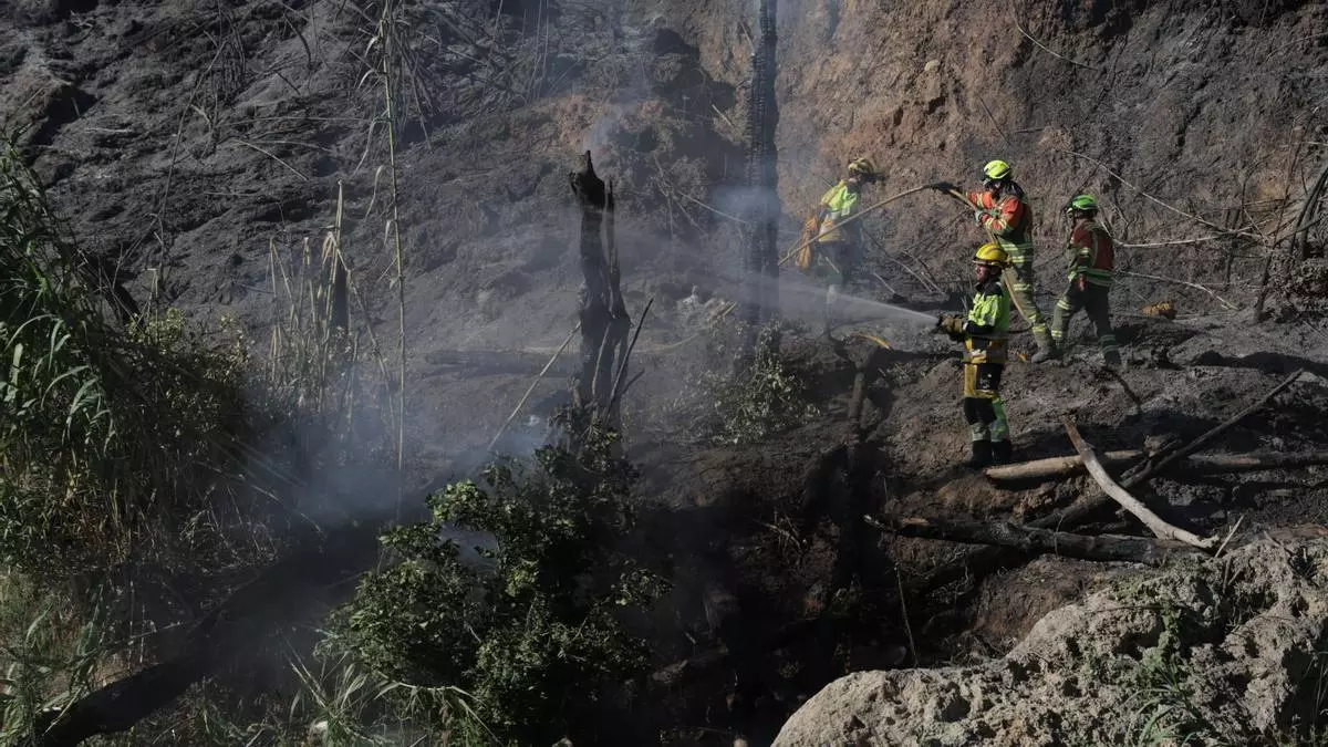 Extinguido el incendio forestal de Buñol que obligó al desalojo de viviendas