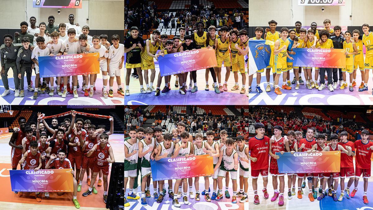 The six teams classified in Valencia for the 2026 Mini Cup in the Valencian capital