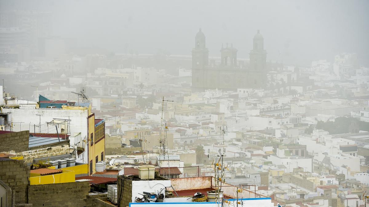 Calima en Las Palmas de Gran Canaria (14/01/2021)