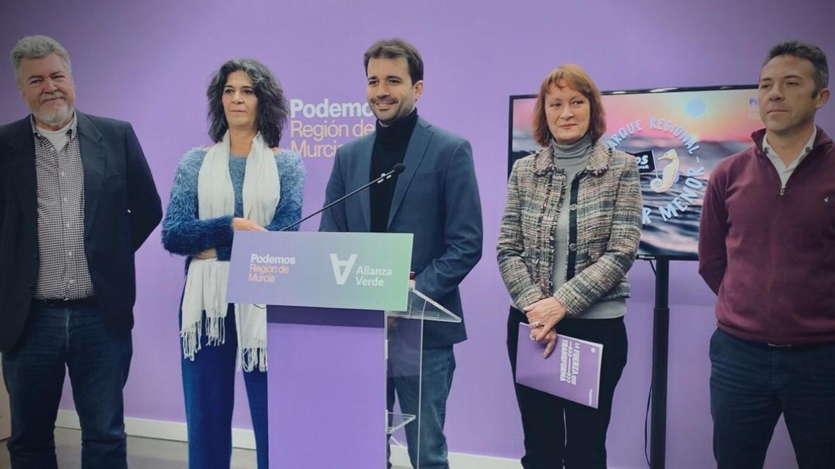 Los líderes de Podemos y Alianza Verde este jueves.